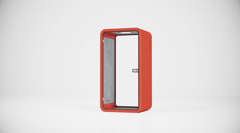 1 Person Red Colour Office Phone Booth & Meeting Pod